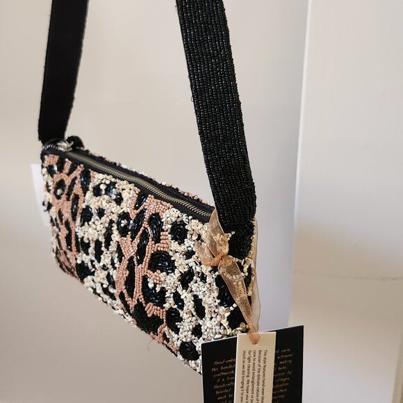 Beaded Leopard / Cheetah Print Handbag NEW - Picture 5 of 8